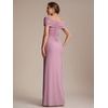 image:imageEverPretty Womens VNeck Off the Shoulder Sleeve Formal Gowns and Evening Dresses Maxi Bodycon Formal Dress 02820Orchid
