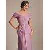 image:imageEverPretty Womens VNeck Off the Shoulder Sleeve Formal Gowns and Evening Dresses Maxi Bodycon Formal Dress 02820Orchid