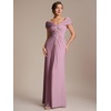 image:imageEverPretty Womens VNeck Off the Shoulder Sleeve Formal Gowns and Evening Dresses Maxi Bodycon Formal Dress 02820Orchid