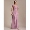 image:imageEverPretty Womens VNeck Off the Shoulder Sleeve Formal Gowns and Evening Dresses Maxi Bodycon Formal Dress 02820Orchid