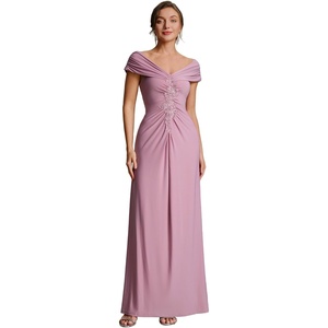 image:imageEverPretty Womens VNeck Off the Shoulder Sleeve Formal Gowns and Evening Dresses Maxi Bodycon Formal Dress 02820Orchid