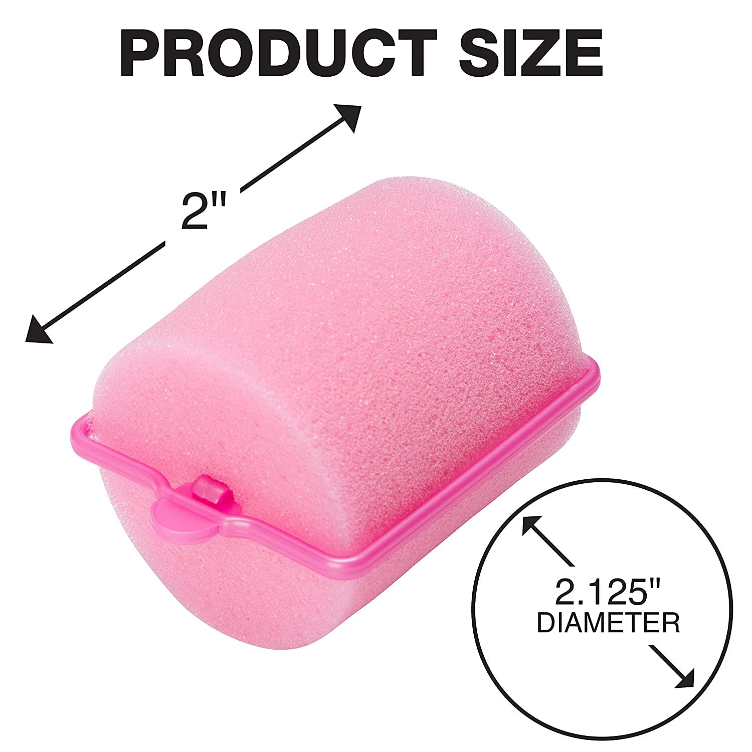 Conair Foam Self Grip Hair Rollers, Hair Curlers with Self Grip, Foam Rollers in Neon Colors, Assorted Sizes, 48 Count 