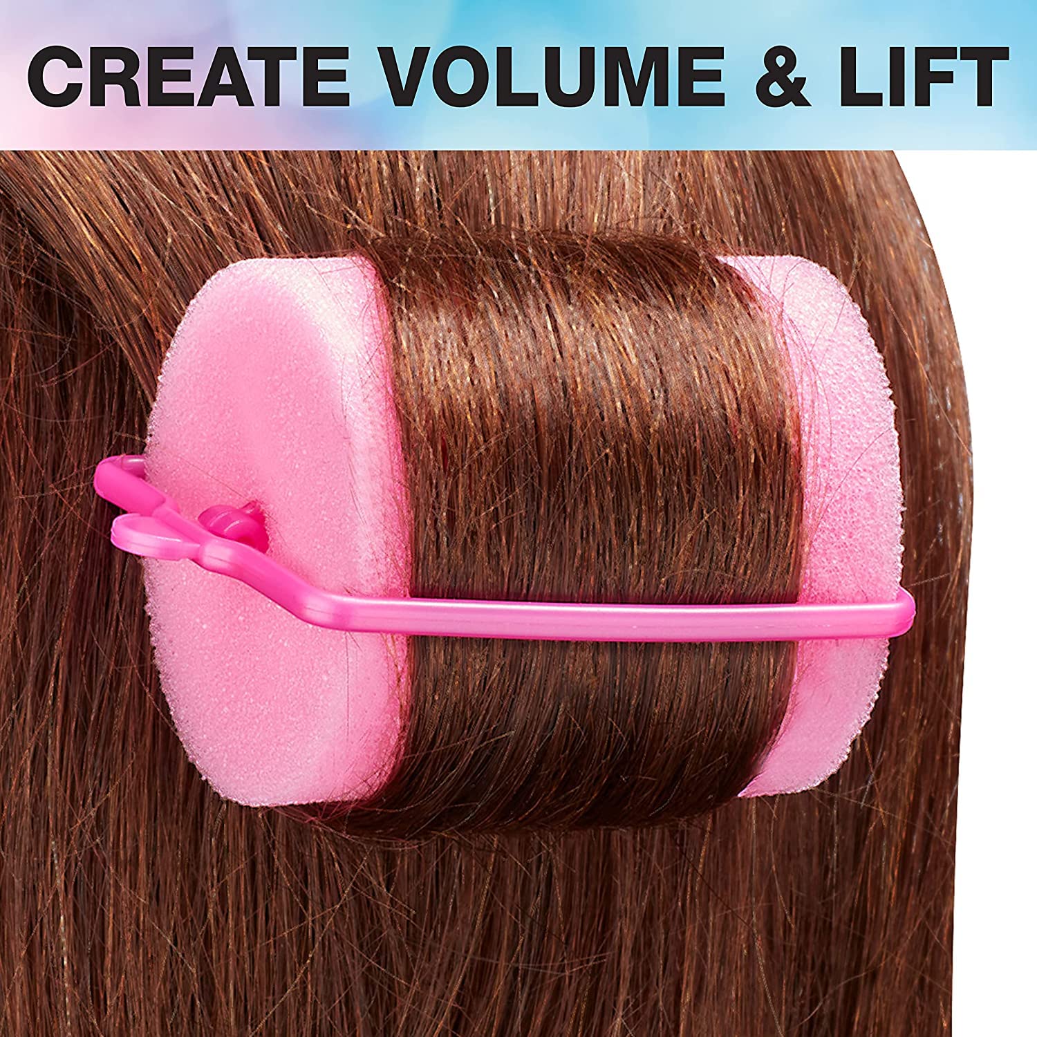 Conair Foam Self Grip Hair Rollers, Hair Curlers with Self Grip, Foam Rollers in Neon Colors, Assorted Sizes, 48 Count 