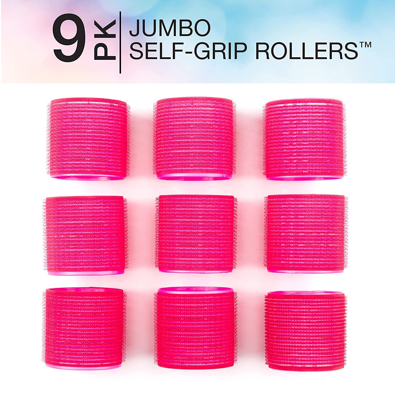 Conair Foam Self Grip Hair Rollers, Hair Curlers with Self Grip, Foam Rollers in Neon Colors, Assorted Sizes, 48 Count 