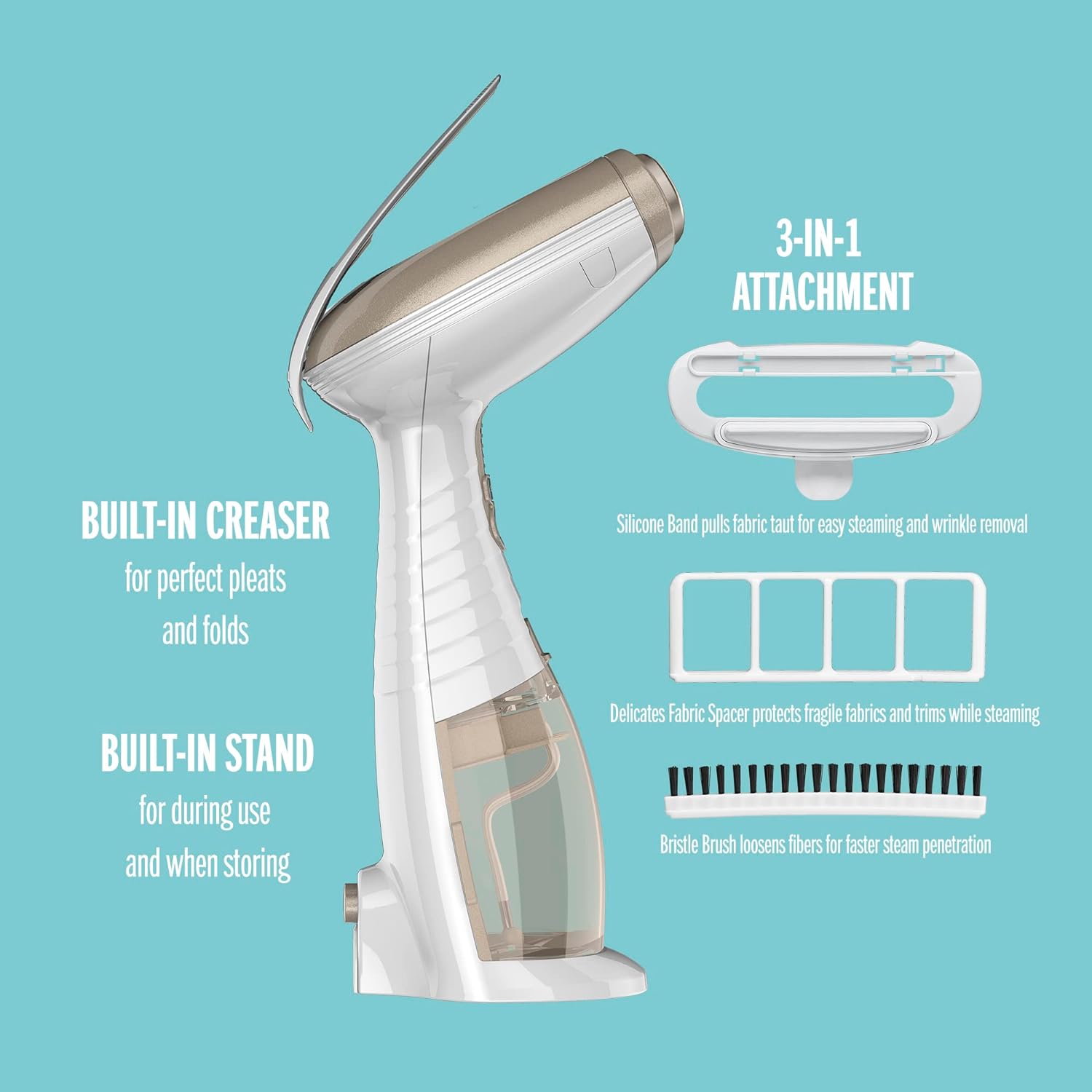 Conair Power Steam Handheld Travel Garment Steamer for Clothes with Dual Voltage for Worldwide Use, ExtremeSteam 1200W, For Home, Office and Travel,Green