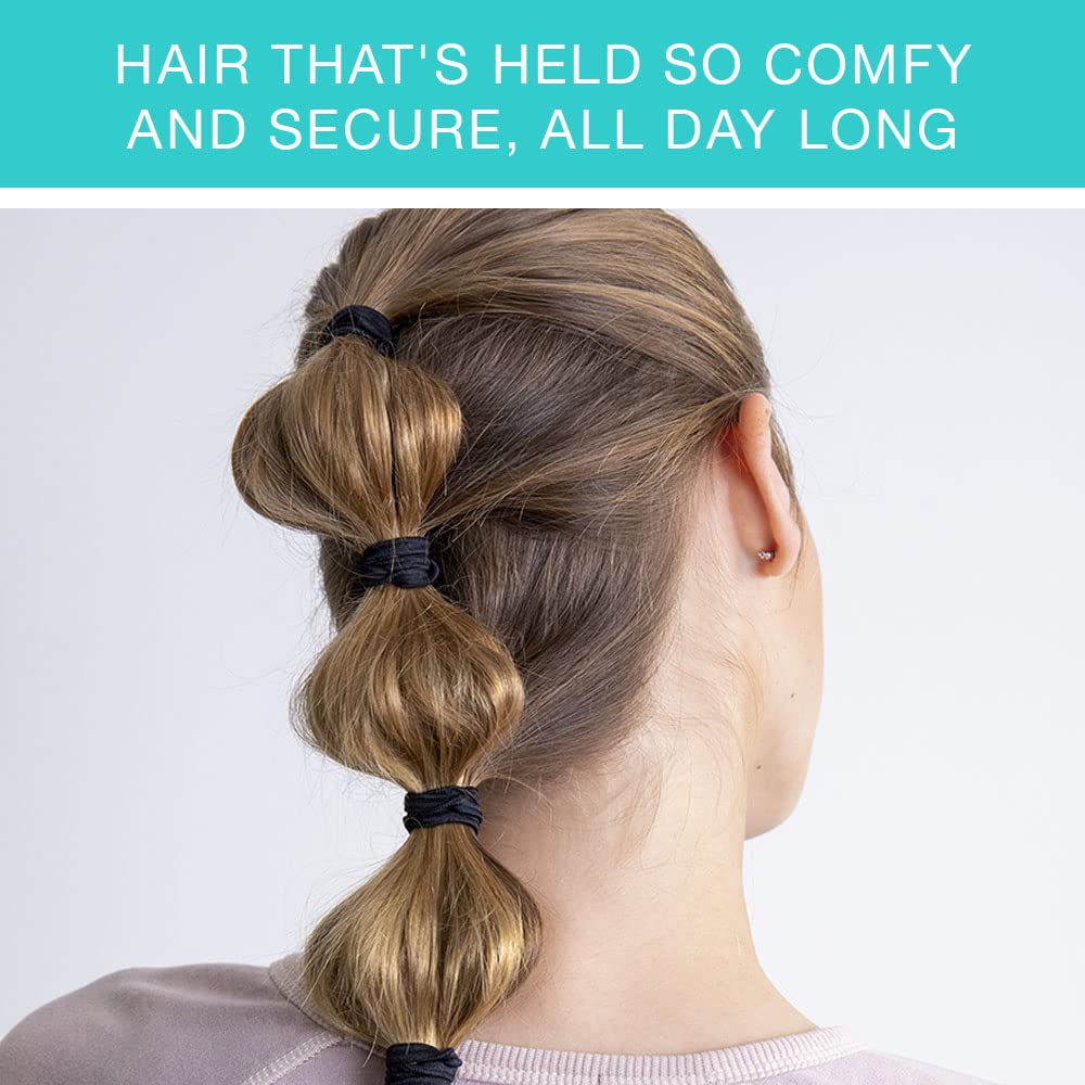 Scunci by Conair No Damage Elastic Hair Ties in Assorted Colors, 30 Pack Multicolor for Women and Men