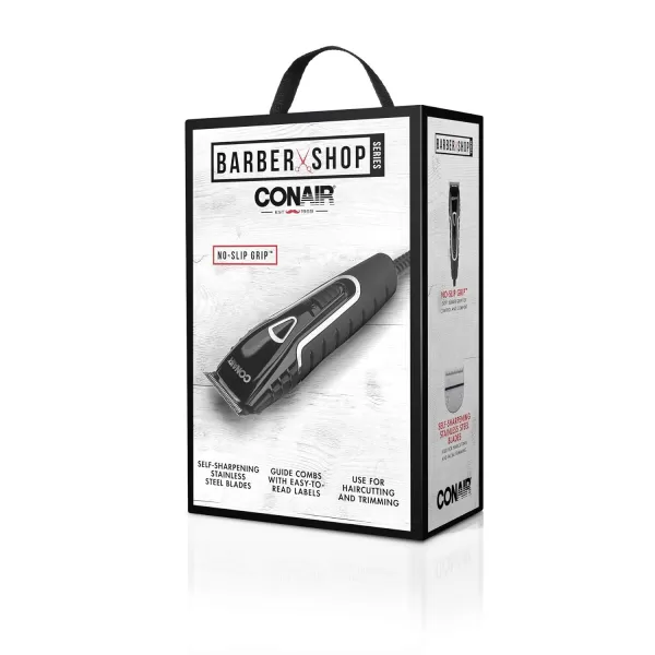 Conair Barber Hair Clippers, Barbershop Series No-Slip Grip 20-Piece Hair Cutting Kit