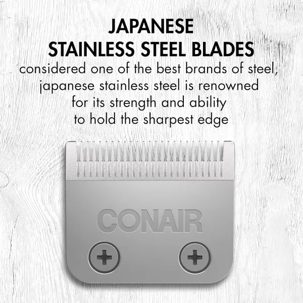 Conair Barber Hair Clippers, Barbershop Series No-Slip Grip 20-Piece Hair Cutting Kit