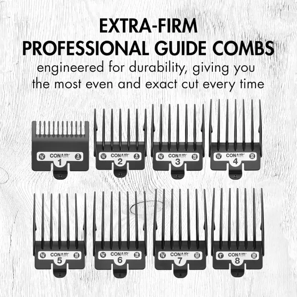Conair Barber Hair Clippers, Barbershop Series No-Slip Grip 20-Piece Hair Cutting Kit