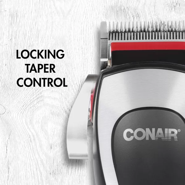 Conair Barber Hair Clippers, Barbershop Series No-Slip Grip 20-Piece Hair Cutting Kit