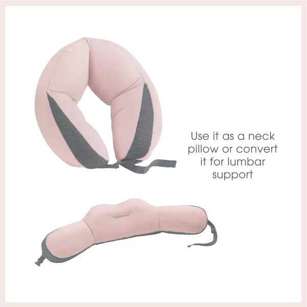Conair Beaded Neck or Lumbar Pillow for Travel, Neck Support Pillow by Travel Smart, Pink)