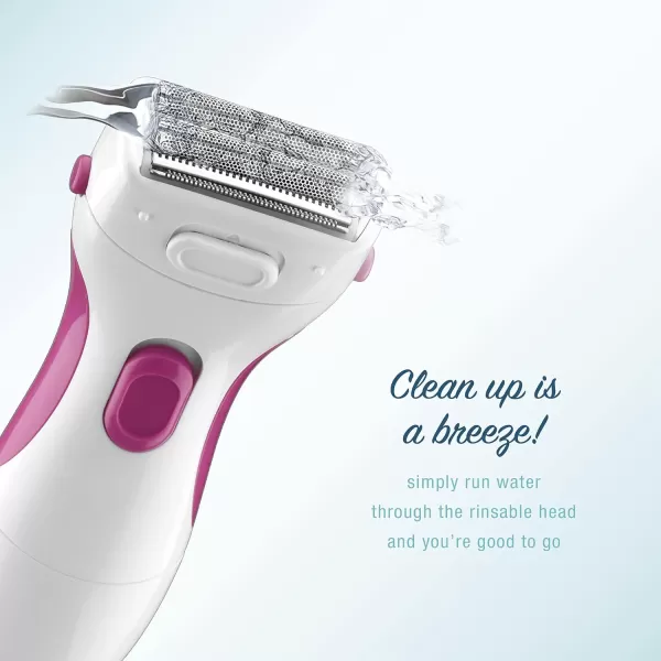 Conair Body and Facial Hair Removal for Women, Cordless Electric Dual Foil Shaver &amp; Trimmer, Perfect for Face, Ear/Nose, Eyebrows, Legs, and Bikini Lines