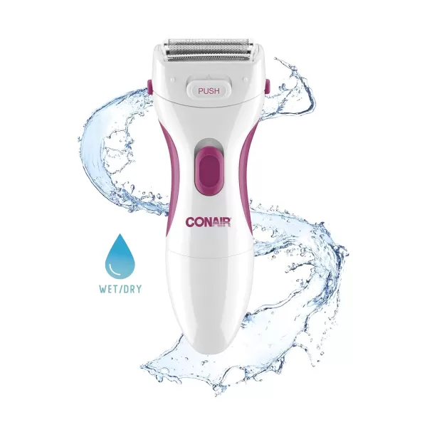 Conair Body and Facial Hair Removal for Women, Cordless Electric Dual Foil Shaver &amp; Trimmer, Perfect for Face, Ear/Nose, Eyebrows, Legs, and Bikini Lines