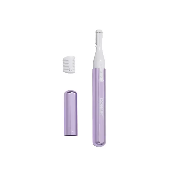 Conair Body and Facial Hair Removal for Women, Cordless Electric Dual Foil Shaver &amp; Trimmer, Perfect for Face, Ear/Nose, Eyebrows, Legs, and Bikini Lines