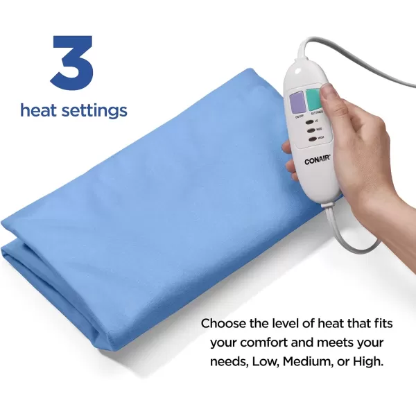 Conair Comfort Moist/Dry Heating Pad for Back Pain Relief, Heating Pad for Neck and Shoulder, Menstrual Heating Pad for Cramps, King Size 11.5 inch x 20.5 inch w/ Auto Off