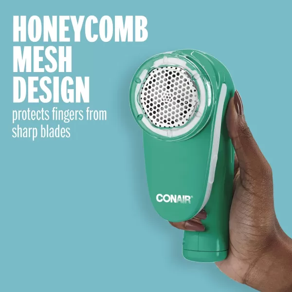 Conair Fabric Shaver and Lint Remover, Battery Operated Portable Fabric Shaver, Blue