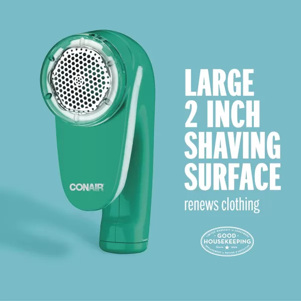 Conair Fabric Shaver and Lint Remover, Battery Operated Portable Fabric Shaver, Blue