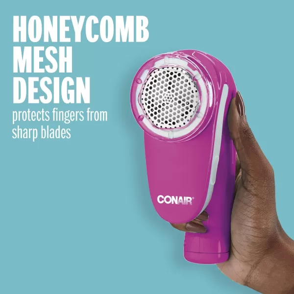 Conair Fabric Shaver and Lint Remover, Battery Operated Portable Fabric Shaver, Blue