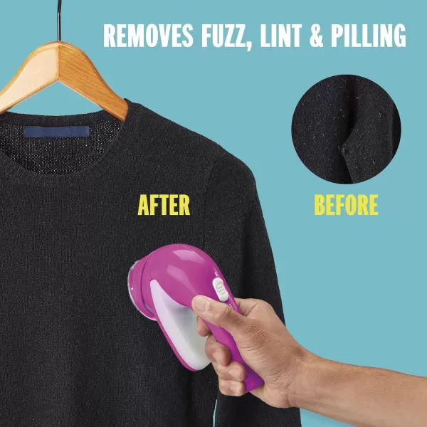 Conair Fabric Shaver and Lint Remover, Battery Operated Portable Fabric Shaver, Blue