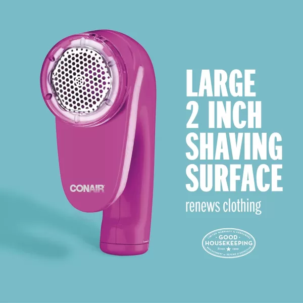 Conair Fabric Shaver and Lint Remover, Battery Operated Portable Fabric Shaver, Blue
