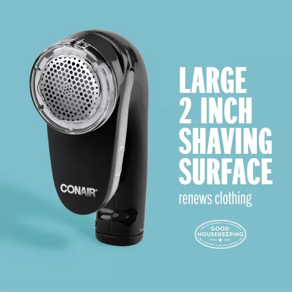 Conair Fabric Shaver and Lint Remover, Battery Operated Portable Fabric Shaver, Blue
