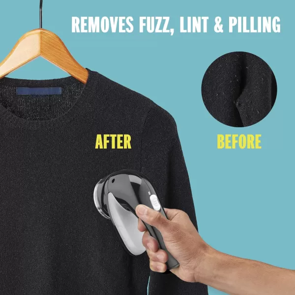 Conair Fabric Shaver and Lint Remover, Battery Operated Portable Fabric Shaver, Blue