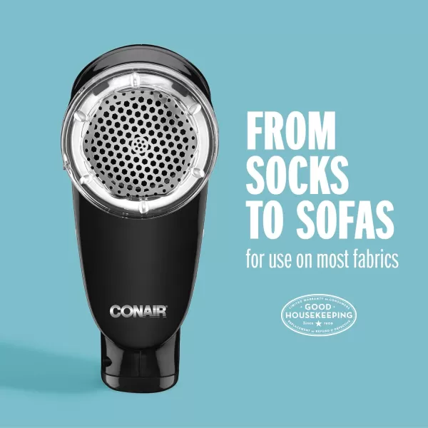 Conair Fabric Shaver and Lint Remover, Battery Operated Portable Fabric Shaver, Blue
