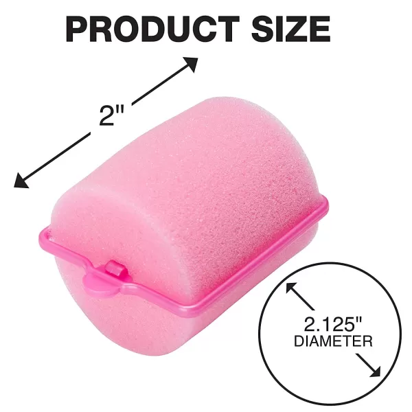Conair Foam Self Grip Hair Rollers, Hair Curlers with Self Grip, Foam Rollers in Neon Colors, Assorted Sizes, 48 Count 