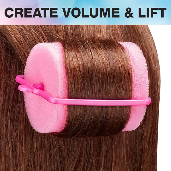 Conair Foam Self Grip Hair Rollers, Hair Curlers with Self Grip, Foam Rollers in Neon Colors, Assorted Sizes, 48 Count 