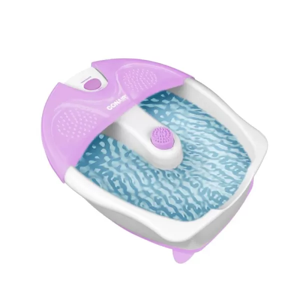 Conair Foot Spa Bath with Extra Deep Soak Basin, Massaging Bubbles, Pumice Stone and Pinpoint Massage Attachments, Blue/White