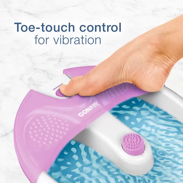 Conair Foot Spa Bath with Extra Deep Soak Basin, Massaging Bubbles, Pumice Stone and Pinpoint Massage Attachments, Blue/White