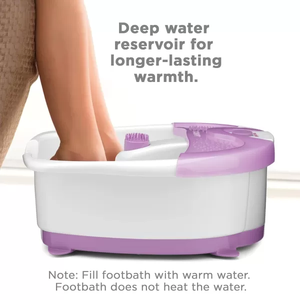 Conair Foot Spa Bath with Extra Deep Soak Basin, Massaging Bubbles, Pumice Stone and Pinpoint Massage Attachments, Blue/White