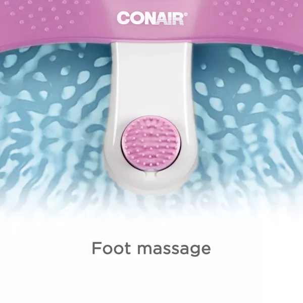 Conair Foot Spa Bath with Extra Deep Soak Basin, Massaging Bubbles, Pumice Stone and Pinpoint Massage Attachments, Blue/White