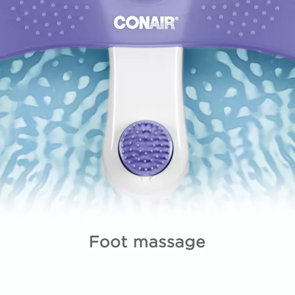 Conair Foot Spa Bath with Extra Deep Soak Basin, Massaging Bubbles, Pumice Stone and Pinpoint Massage Attachments, Blue/White