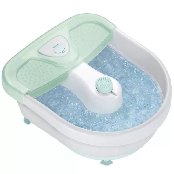 Conair Foot Spa Bath with Extra Deep Soak Basin, Massaging Bubbles, Pumice Stone and Pinpoint Massage Attachments, Blue/White