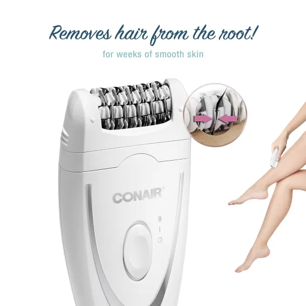 Conair Full Body Epilator &amp; Hair Removal for Women, Cordless/Rechargeable, Perfect for Total Body