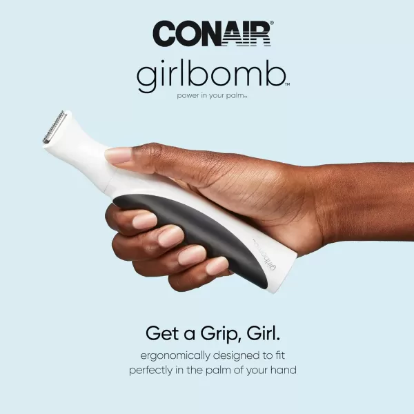 Conair GIRLBOMB Bikini Trimmer and Shaver Set for Women, Wet/Dry, Lithium Ion Rechargeable, White