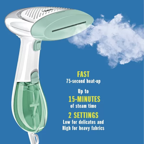 Conair Handheld Garment Steamer for Clothes, ExtremeSteam 1200W, Portable Handheld Design,White/Blue
