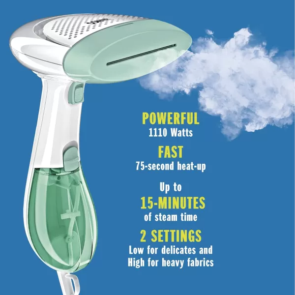 Conair Handheld Garment Steamer for Clothes, ExtremeSteam 1200W, Portable Handheld Design,White/Blue