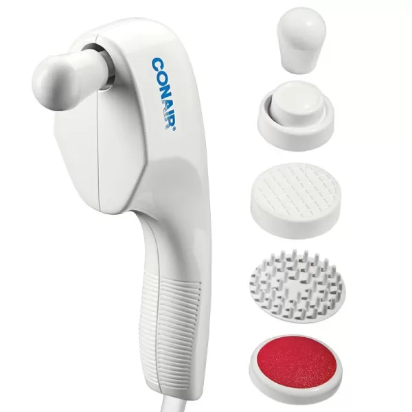 Conair Handheld Muscle Massager with Heat, Body Benefits Body-Flex Heated Wand Massager with 6 Massage Surfaces