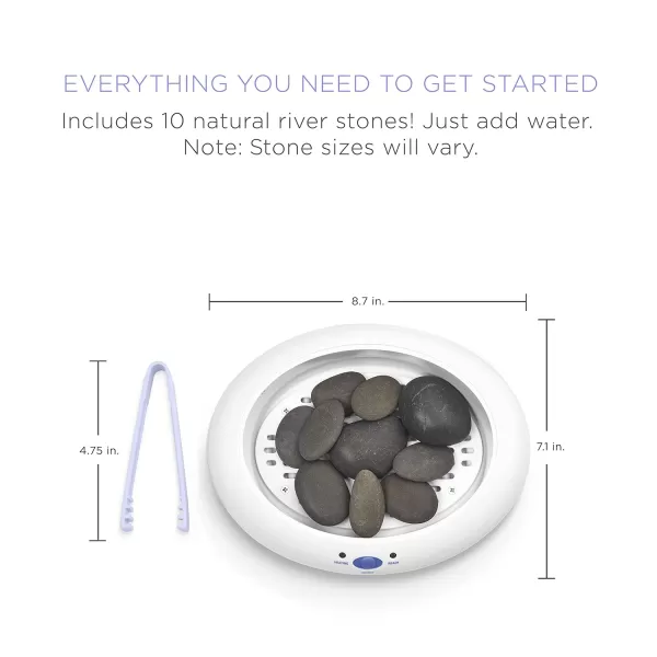 Conair Hot Stone Massage Kit, Portable Heated Rock Therapy System with 10 Massaging Stones to help Relax Muscles, Improve Circulation, and Rejuvenate Your Body