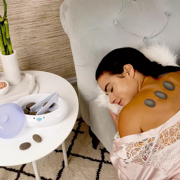 Conair Hot Stone Massage Kit, Portable Heated Rock Therapy System with 10 Massaging Stones to help Relax Muscles, Improve Circulation, and Rejuvenate Your Body