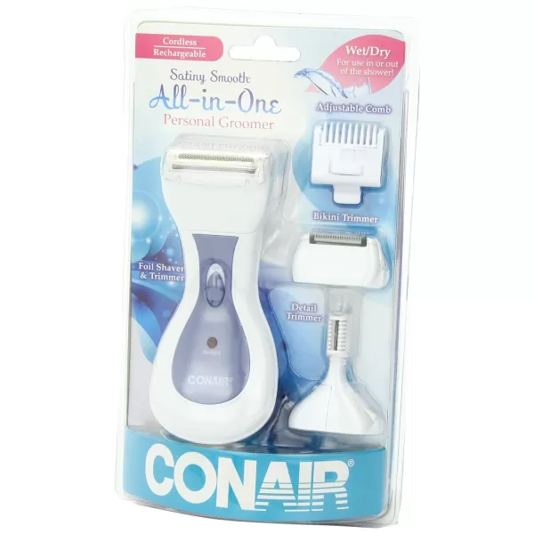 Conair Ladies All-in-One Personal Groomer, Bikini Trimmer, Eyebrow Trimmer and Foil Shaver for Women
