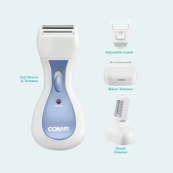 Conair Ladies All-in-One Personal Groomer, Bikini Trimmer, Eyebrow Trimmer and Foil Shaver for Women