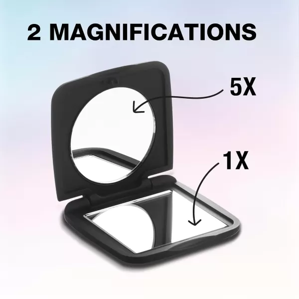 Conair Lighted Makeup Mirror, 12X Magnifying Mirror with Suction Cup, Compact Mirror, Travel Mirror with Light, Magnetic Mirror, Battery Operated in White