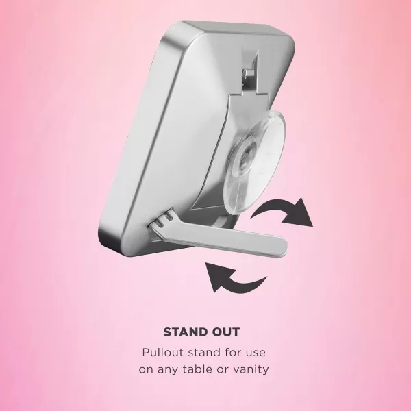 Conair Lighted Makeup Mirror, 12X Magnifying Mirror with Suction Cup, Compact Mirror, Travel Mirror with Light, Magnetic Mirror, Battery Operated in White