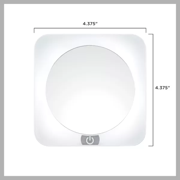 Conair Lighted Makeup Mirror, 12X Magnifying Mirror with Suction Cup, Compact Mirror, Travel Mirror with Light, Magnetic Mirror, Battery Operated in White