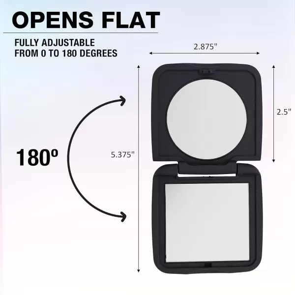 Conair Lighted Makeup Mirror, 12X Magnifying Mirror with Suction Cup, Compact Mirror, Travel Mirror with Light, Magnetic Mirror, Battery Operated in White