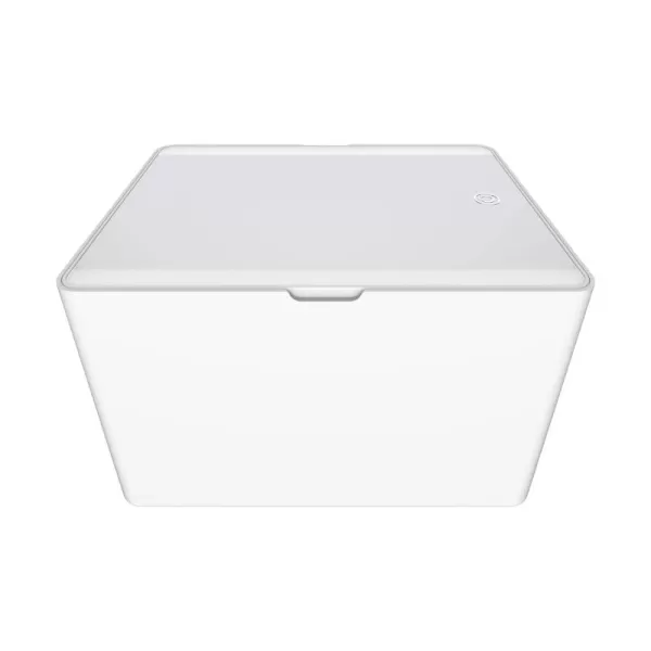 Conair Lighted Makeup Mirror, Makeup Organizer with Mirror, Storage Box, Battery Operated in Glossy White