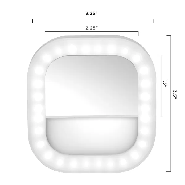 Conair Lighted Makeup Mirror with 10X Spot Magnification and Phone Holder, Portable Mirror, LED Makeup Mirror with Lights, 1X/10X Magnifying Mirror, Battery Operated in Glossy White